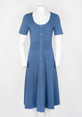 Sandro Paris Buttoned Blue Dress - Reloved - Timeless Styles