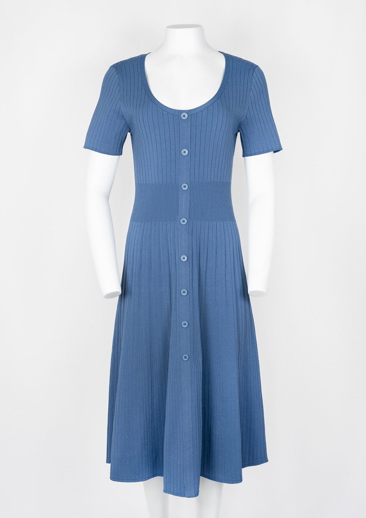 Sandro Paris Buttoned Blue Dress - Reloved - Timeless Styles