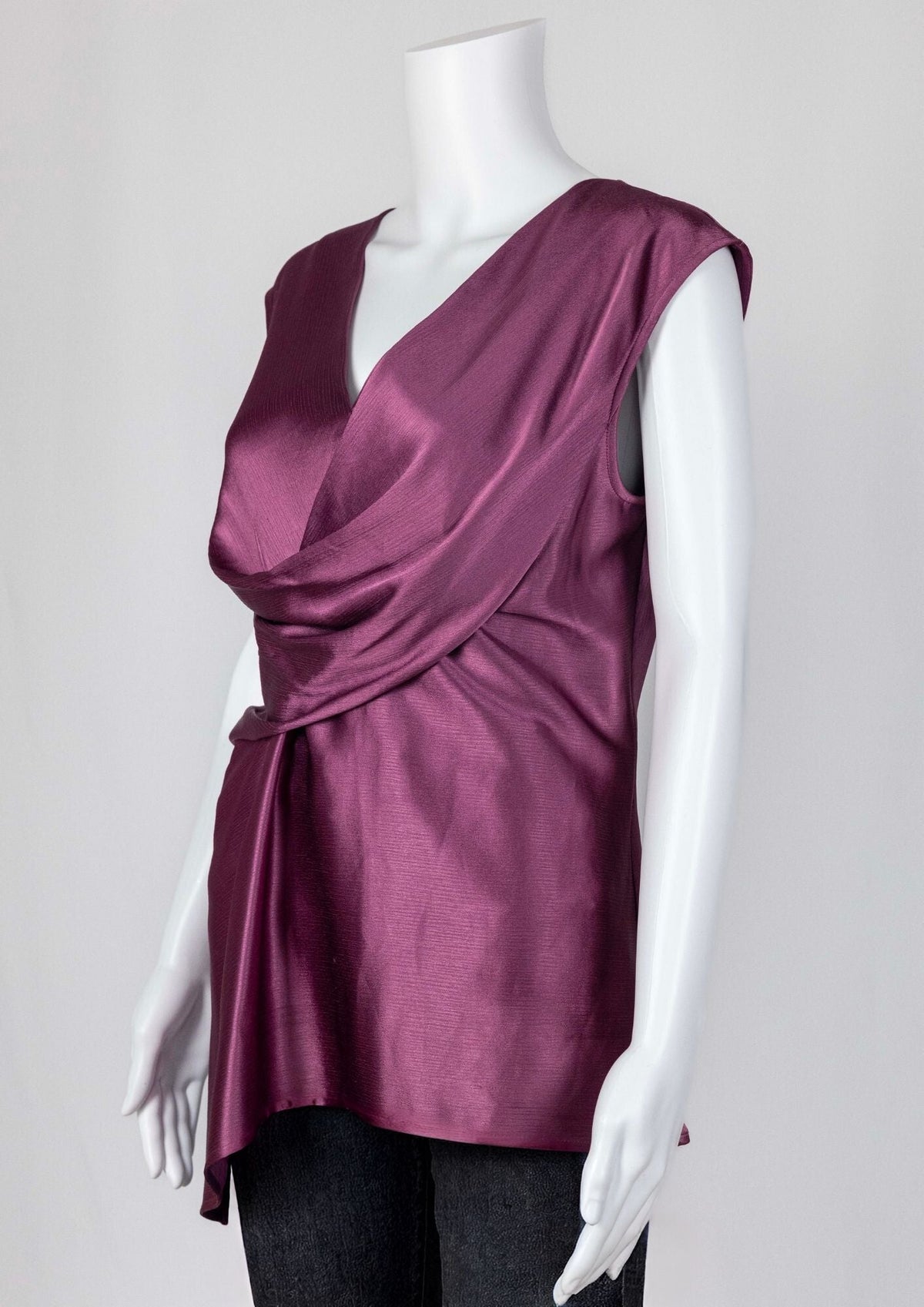 Sies Marjan Plum Satin Top - Reloved - Timeless Styles