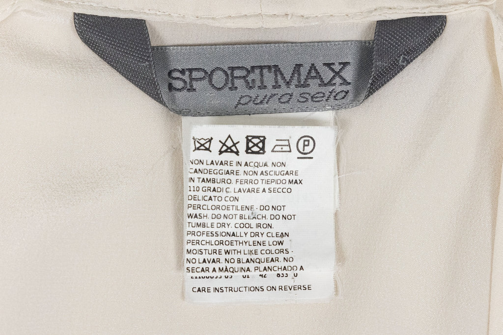 Sportsmax Off-White Silk Top - Reloved - Evening and Occasion Wear