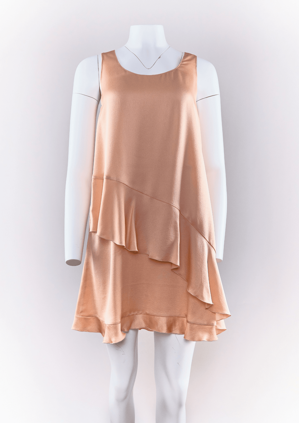 Stella McCartney Peach Silk Asymmetrical Dress - Reloved - Timeless Styles
