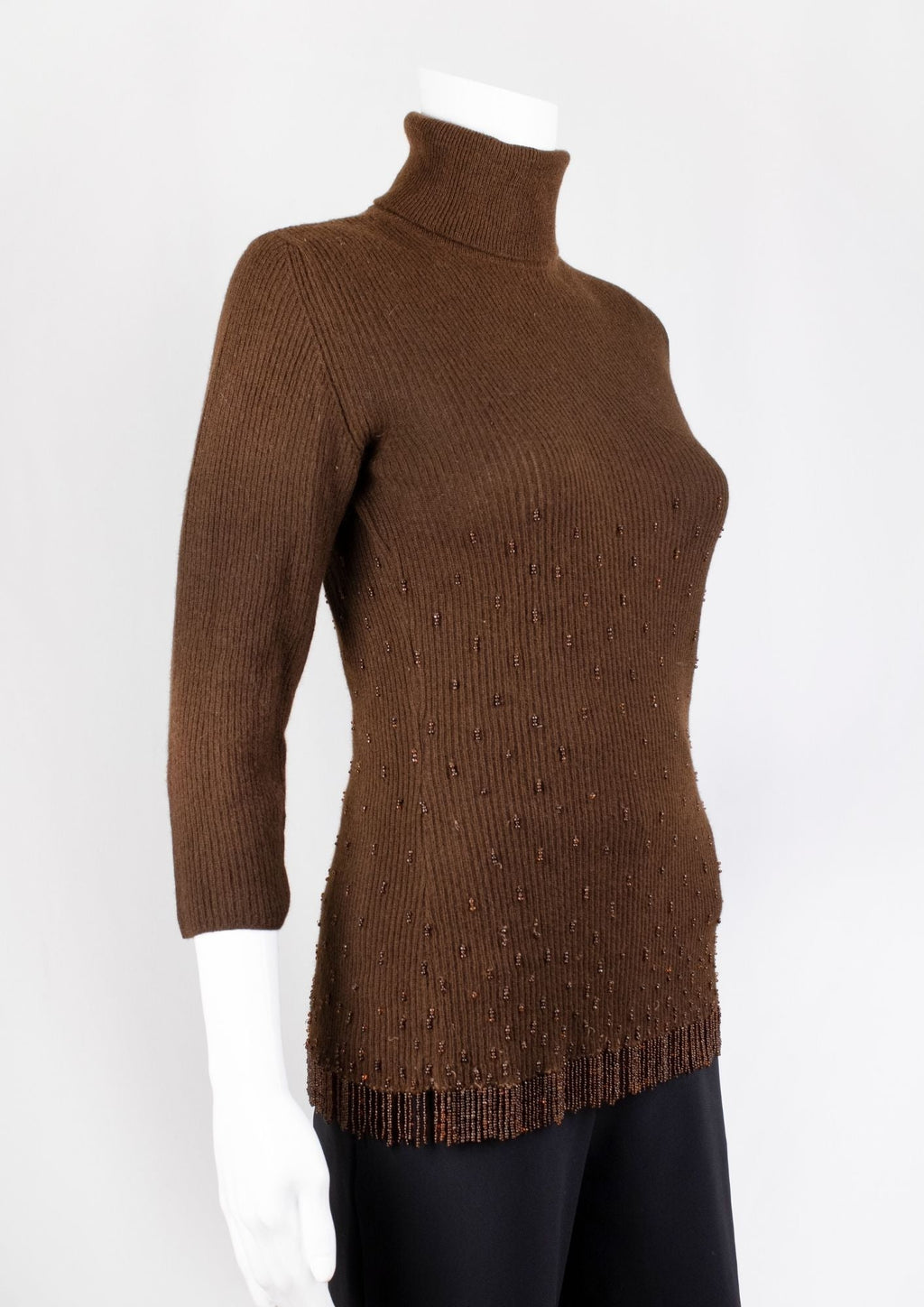 Valentino Brown Beaded Jumper - Reloved - Timeless Styles
