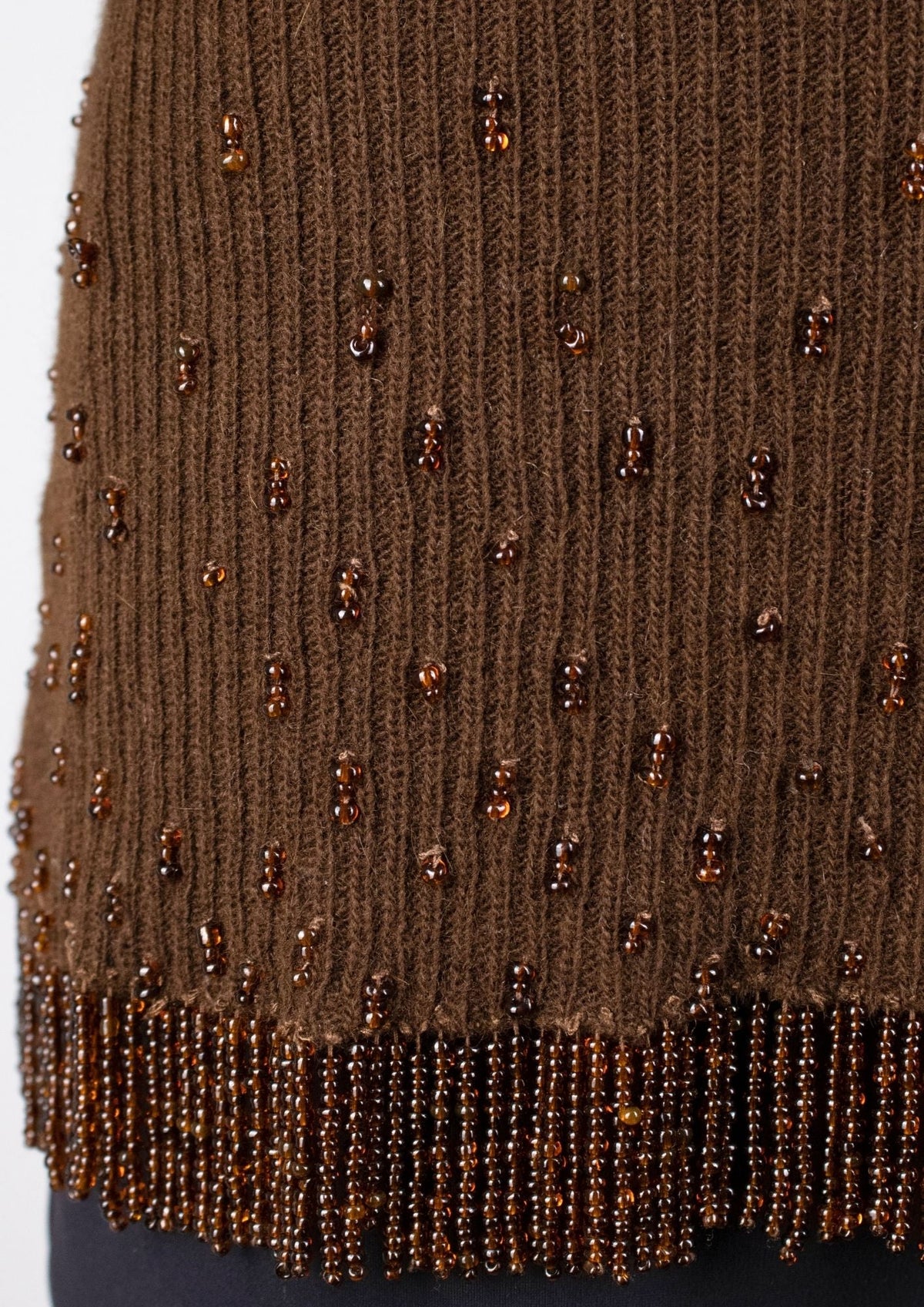 Valentino Brown Beaded Jumper - Reloved - Timeless Styles
