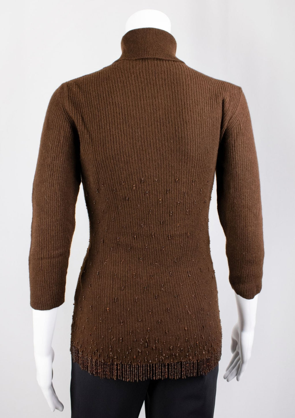 Valentino Brown Beaded Jumper - Reloved - Timeless Styles