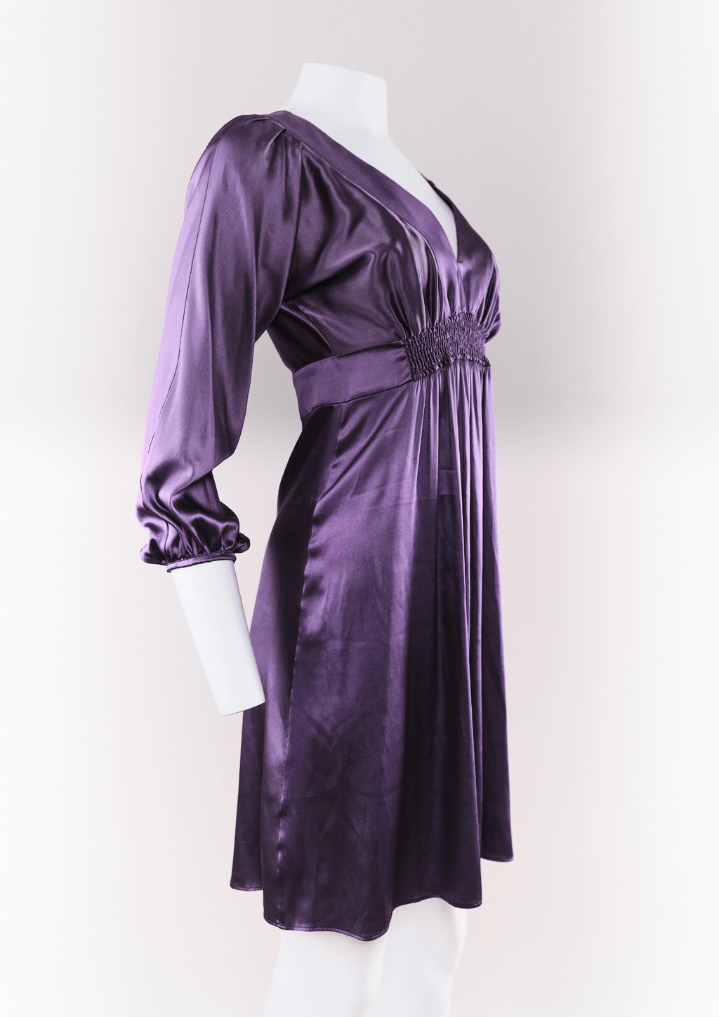 Vera Wang Deep Purple Satin Dress - Reloved - Timeless Styles