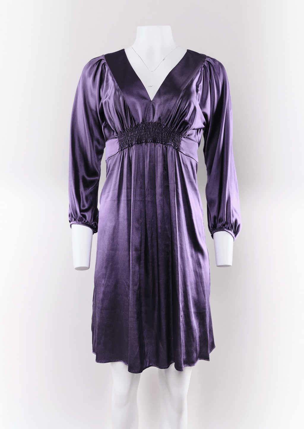Vera Wang Deep Purple Satin Dress - Reloved - Timeless Styles