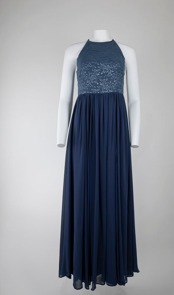 Vera Wang Lace Blue Bodice Gown - Reloved - Timeless Styles