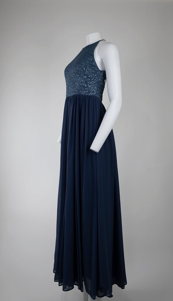 Vera Wang Lace Blue Bodice Gown - Reloved - Timeless Styles