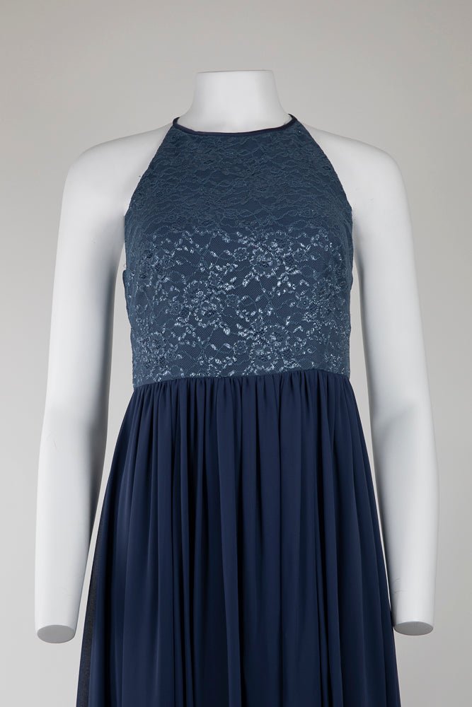 Vera Wang Lace Blue Bodice Gown - Reloved - Timeless Styles