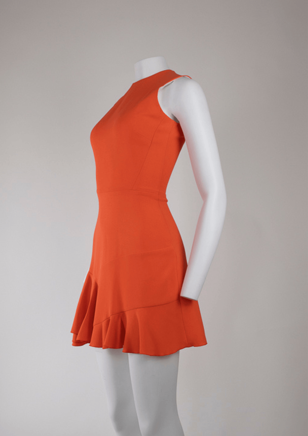 Victoria Beckham Orange Flounce Hem Dress - Reloved - Timeless Styles