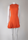 Victoria Beckham Orange Flounce Hem Dress - Reloved - Timeless Styles
